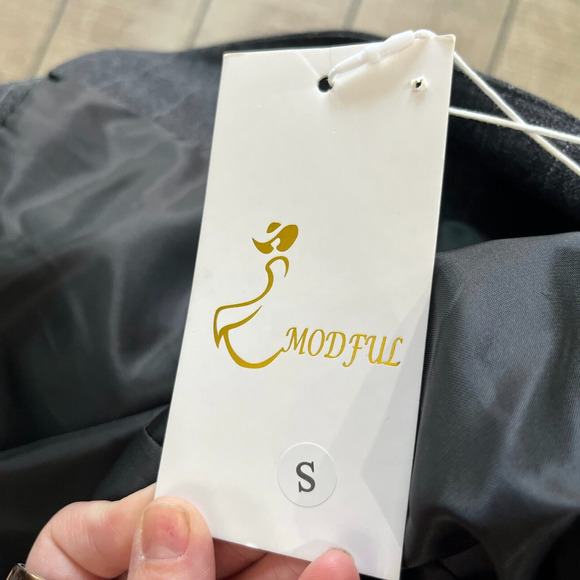 NEW Modful Gray Checkered Blazer Jacket Size Small NWT Tailored Classic Fit - Picture 8 of 8